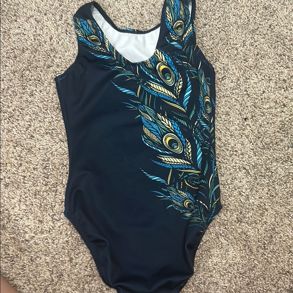 GK Peacock Feather Design leotard